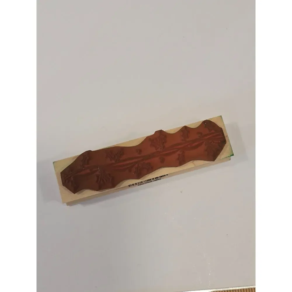 Hero Arts Rubber Stamp F4237 Wavy Holly Christmas Holiday Border Card Making